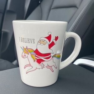 Christmas Unicorn Santa mug EUC